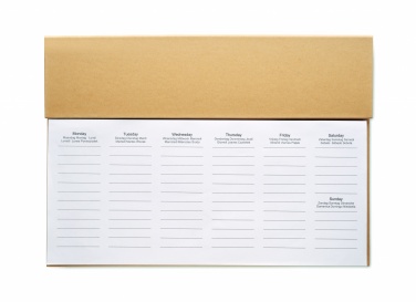 Logo trade promotional products image of: Weekly desktop planner