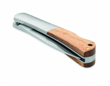 Logo trade promotional gifts picture of: Foldable knife in acacia wood