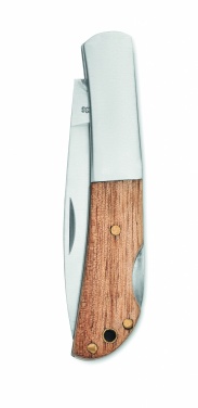 Logo trade promotional product photo of: Foldable knife in acacia wood