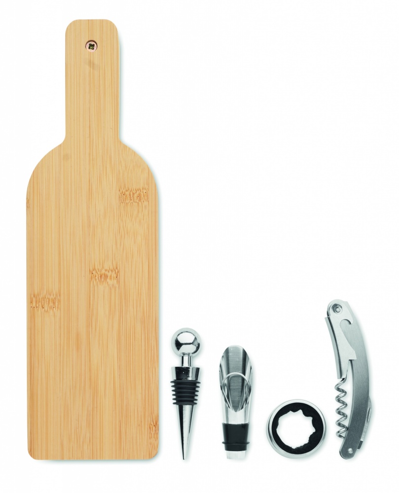 Logo trade promotional gifts picture of: Bottle shaped wine set