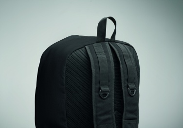 Logotrade promotional product picture of: A 15-inch laptop backpack made of recycled pre-consumer cotton with customizable printing