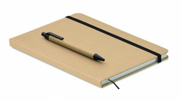 Logo trade promotional merchandise photo of: Caratil A5 notebook in recycled carton