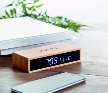 Logo trade advertising product photo of: Wireless charger in bamboo 5W