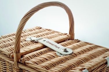 Logotrade advertising product picture of: Wicker picnic basket 4 people
