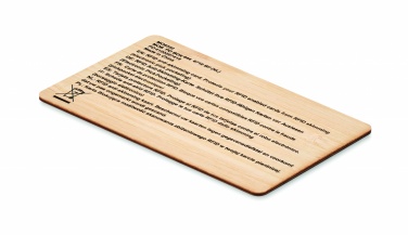 Logotrade promotional giveaway image of: RFID card in bamboo material
