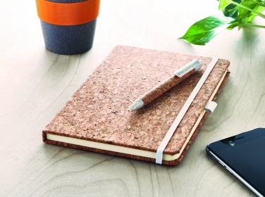 Logotrade promotional gift image of: A5 cork notebook with pen