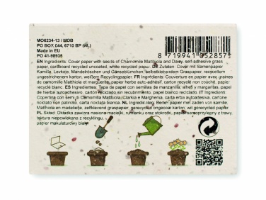 Logo trade promotional gifts image of: Grass/seed paper memo pad