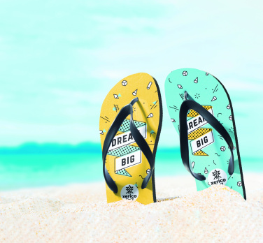 Logo trade promotional giveaways image of: Sublimation beach slippers