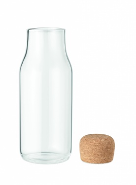 Logo trade promotional gifts picture of: Glass bottle cork lid 600 ml