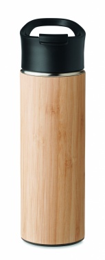 Logotrade promotional product image of: Double wall bamboo flask 450ml