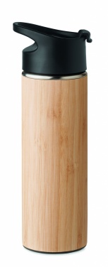 Logotrade promotional merchandise picture of: Double wall bamboo flask 450ml