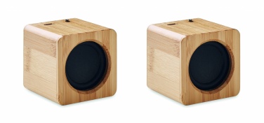 Logo trade advertising product photo of: Set of Bamboo wireless speaker