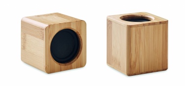 Logo trade promotional giveaway photo of: Set of Bamboo wireless speaker