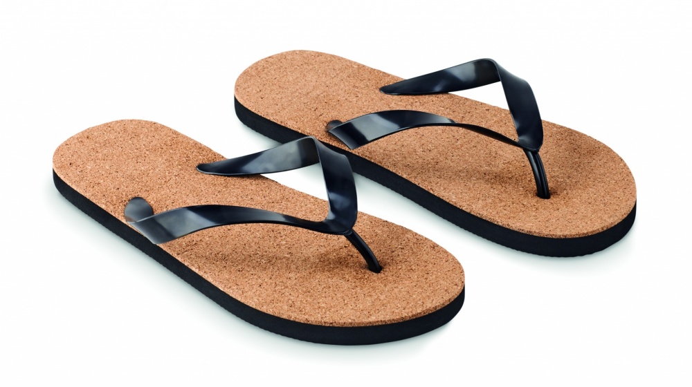 Logo trade promotional items picture of: Cork beach slippers L