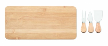 Logotrade corporate gift picture of: Bamboo Cheese board set Leipzig