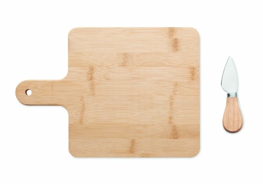 Logo trade promotional gift photo of: Cheese board set in bamboo Bremen