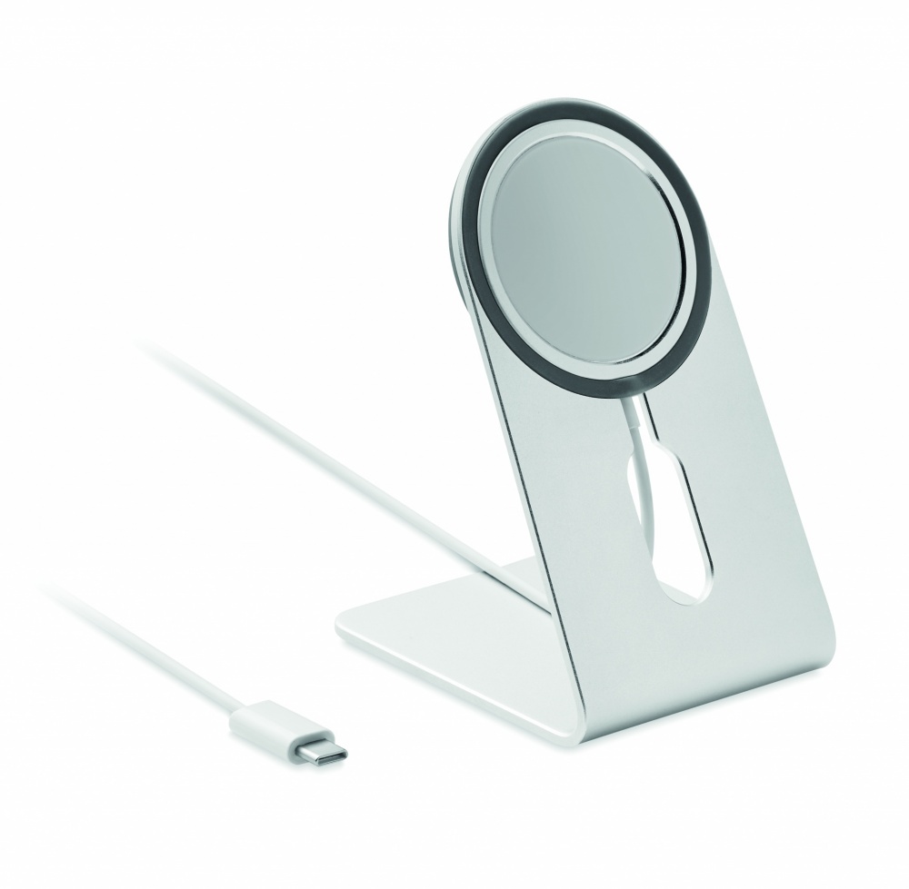 Logo trade corporate gifts image of: Portable magnetic charger 15W
