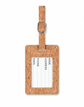 Logo trade promotional items picture of: Cork luggage tag