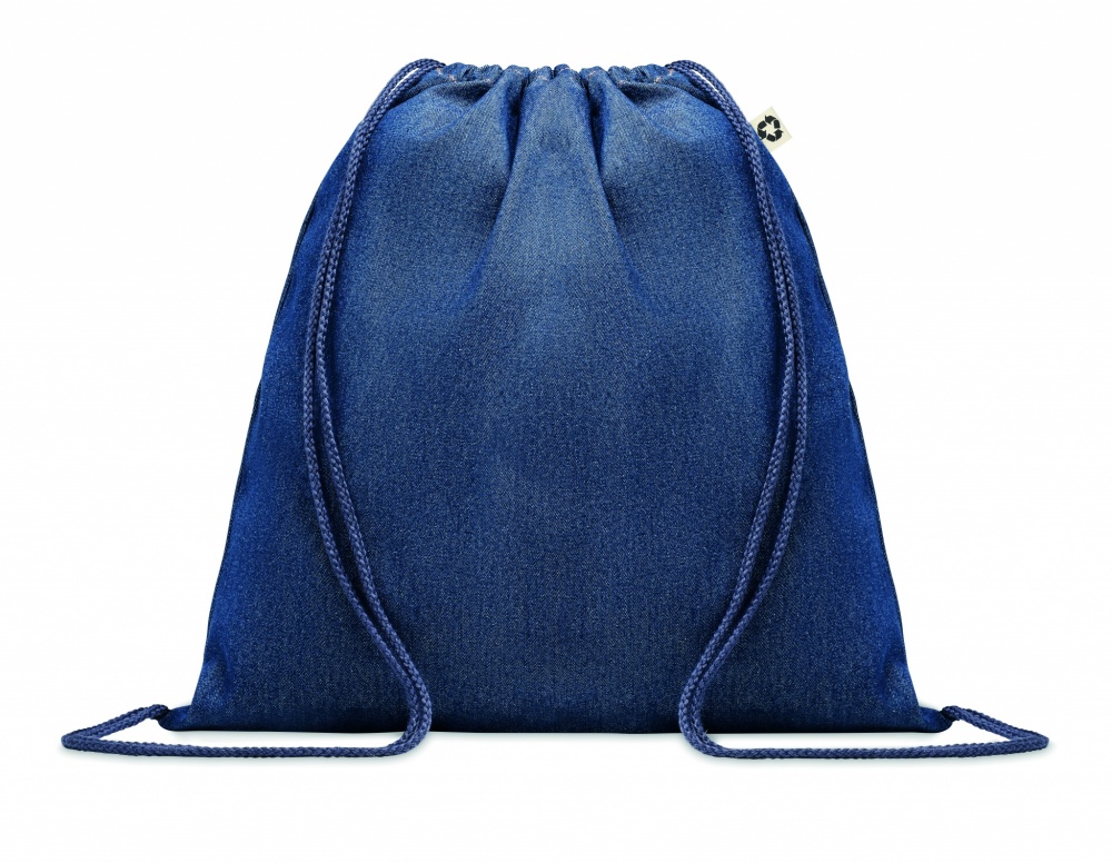 Logotrade promotional gift picture of: Recycled denim drawstring bag