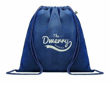 Logo trade advertising product photo of: Recycled denim drawstring bag