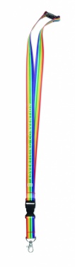 Logotrade corporate gift picture of: Rainbow RPET lanyard