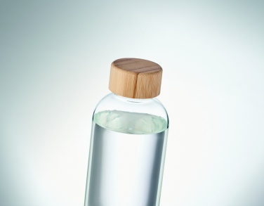 Logo trade promotional merchandise photo of: Glass bottle 650ml bamboo lid