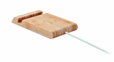 Logotrade promotional products photo of: Bamboo wireless charger  10W ODOS