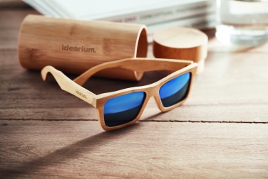 Logotrade promotional merchandise image of: Sunglasses and case in bamboo KEILA