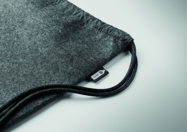 Logo trade business gifts image of: RPET felt drawstring bag