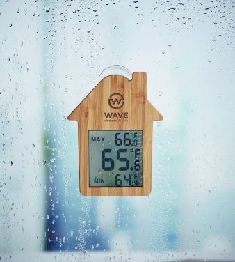 Logo trade corporate gifts image of: Bamboo weather station HISA