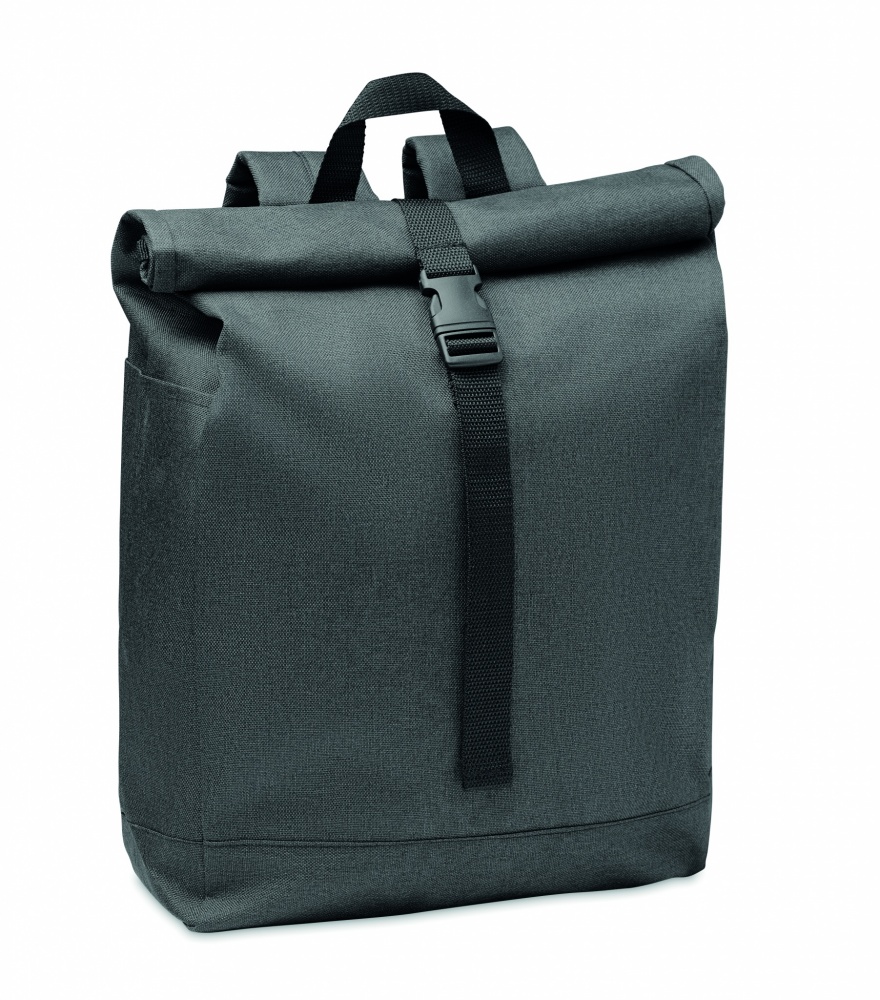Logo trade corporate gifts image of: 600D RPET 2 tone backpack