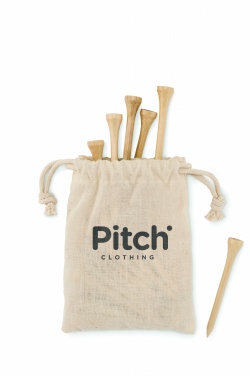 Logo trade promotional items picture of: 20 bamboo golf tees set
