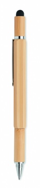 Logotrade promotional gift image of: Spirit level pen in bamboo