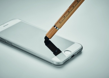Logo trade promotional item photo of: Spirit level pen in bamboo