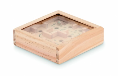 Logo trade promotional merchandise picture of: Pine wooden labyrinth game