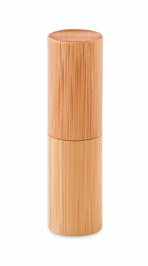 Logo trade promotional merchandise image of: Lip balm in bamboo tube box