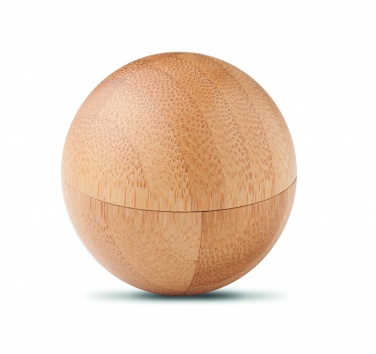 Logotrade promotional products photo of: Lip balm in round bamboo case