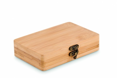 Logo trade promotional merchandise picture of: 13 piece tool set, bamboo case