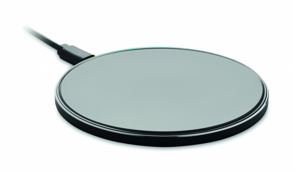 Logotrade promotional merchandise photo of: Glass wireless 10W charger