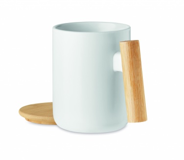 Logotrade promotional item picture of: Porcelain mug with lid 380 ml