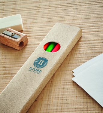 Logo trade advertising products image of: 4 highlighter pencils in box