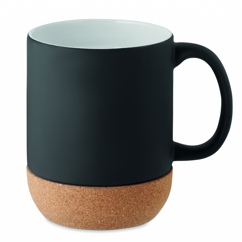 Logo trade corporate gifts image of: Matt ceramic cork mug 300 ml