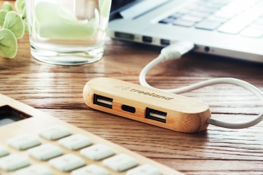 Logotrade promotional gift image of: 3 port USB hub with dual input