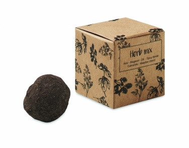 Logo trade promotional gifts picture of: Herb seed bomb in carton box