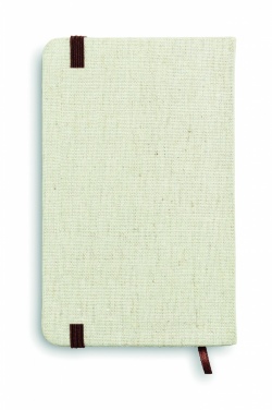 Logo trade promotional products picture of: A6 canvas notebook lined
