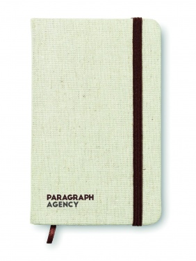 Logo trade advertising products picture of: A6 canvas notebook lined