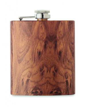 Logo trade business gifts image of: Slim hip flask 190 ml