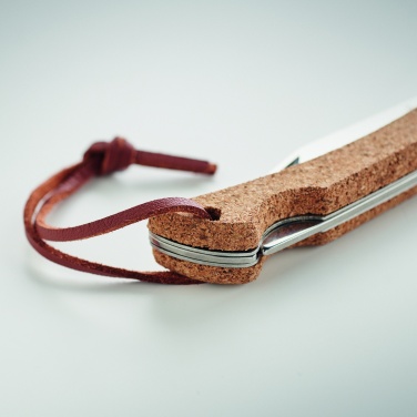 Logo trade business gift photo of: Foldable knife with cork