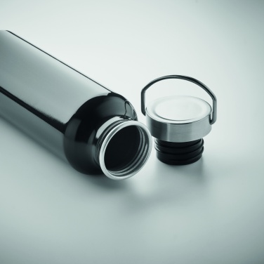 Logo trade business gifts image of: Recycled aluminum bottle 500 ml with a stainless steel handle cap
