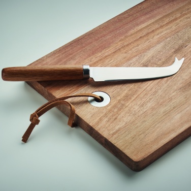Logo trade promotional products image of: Acacia wood cheese board set Hannover